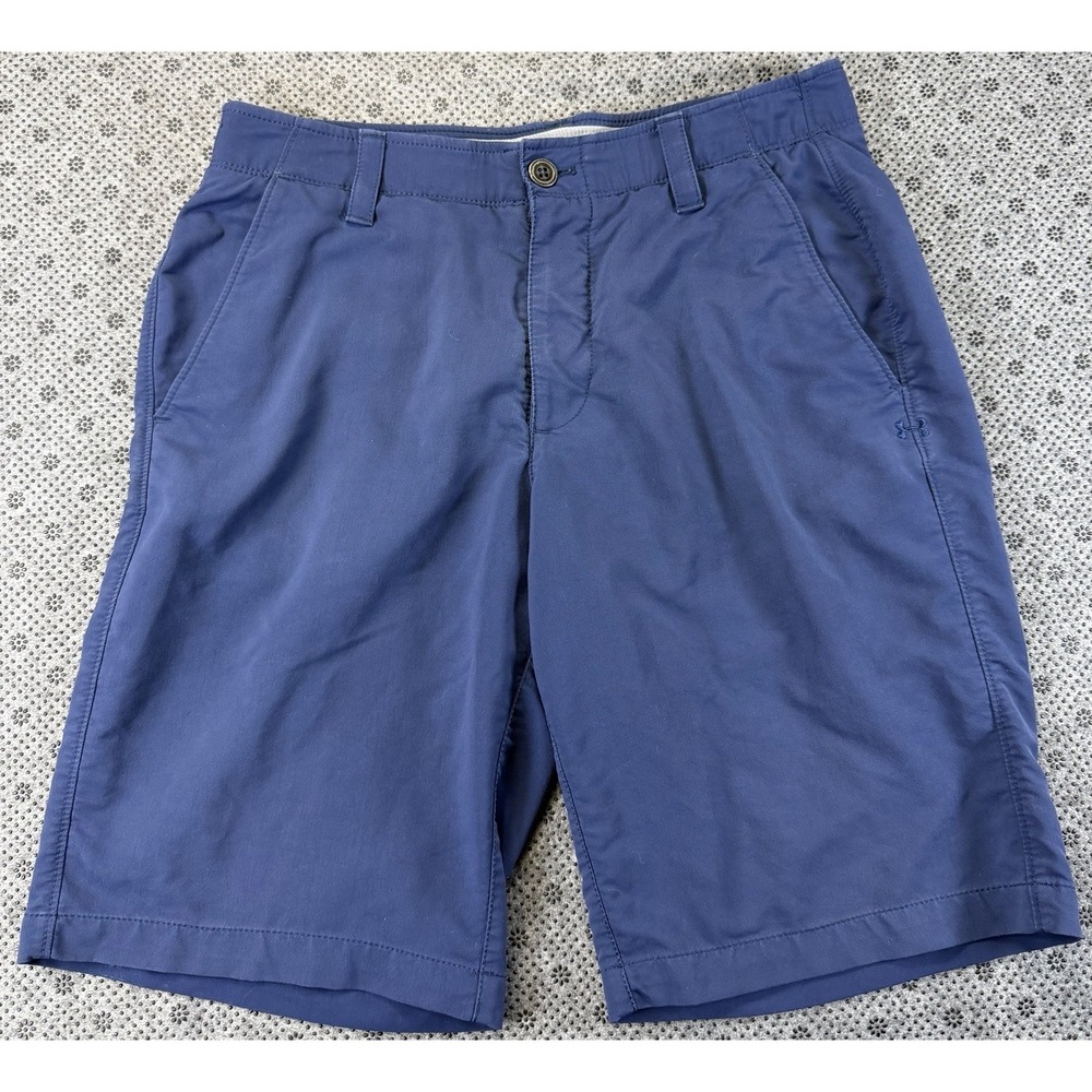 Under Armour Shorts Mens 32 Blue Golf HeatGear Loose Fit Performance Shorts